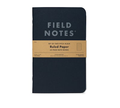 Pitch Black Ruled Notebook 2-Pack